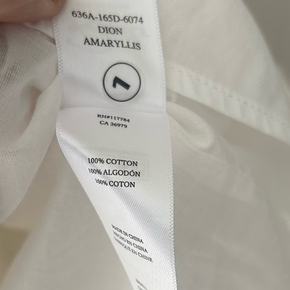 Rails Dion Small Midi Dress White Amaryllis Floral Print Drop Waist 100% Cotton - Picture 6 of 9